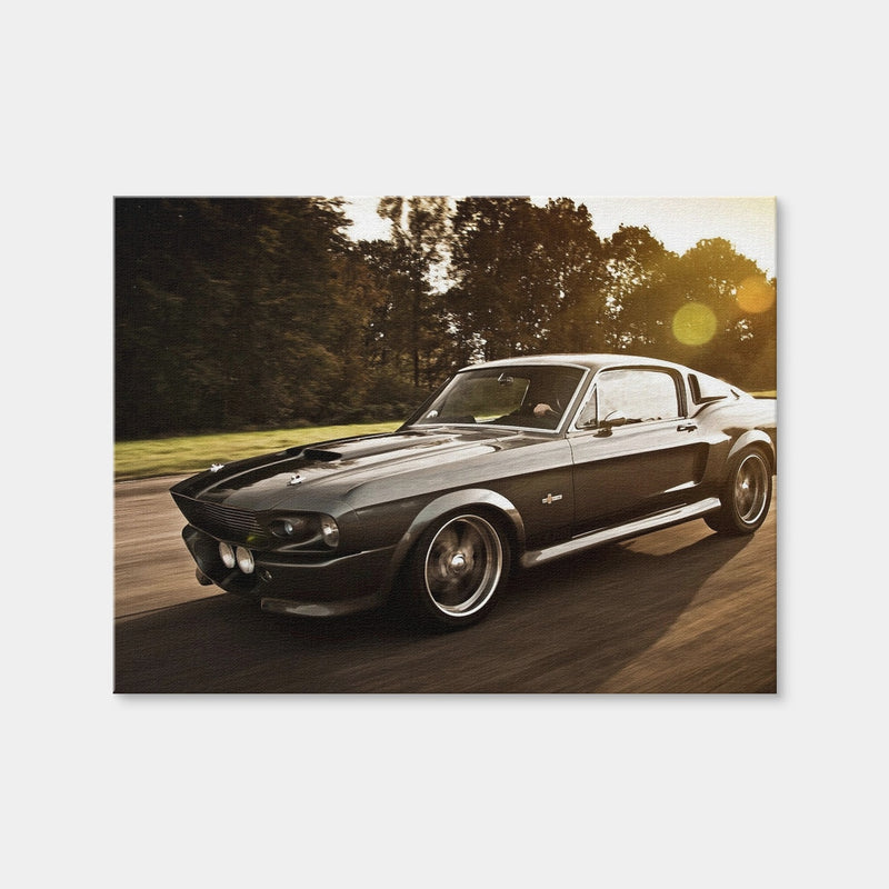 AUTO-MOCKUP WHITE | 1967 Mustang Shelby GT500 Eleanor | 1 Piece | Gallery Wrap Canvas | group=4x3
