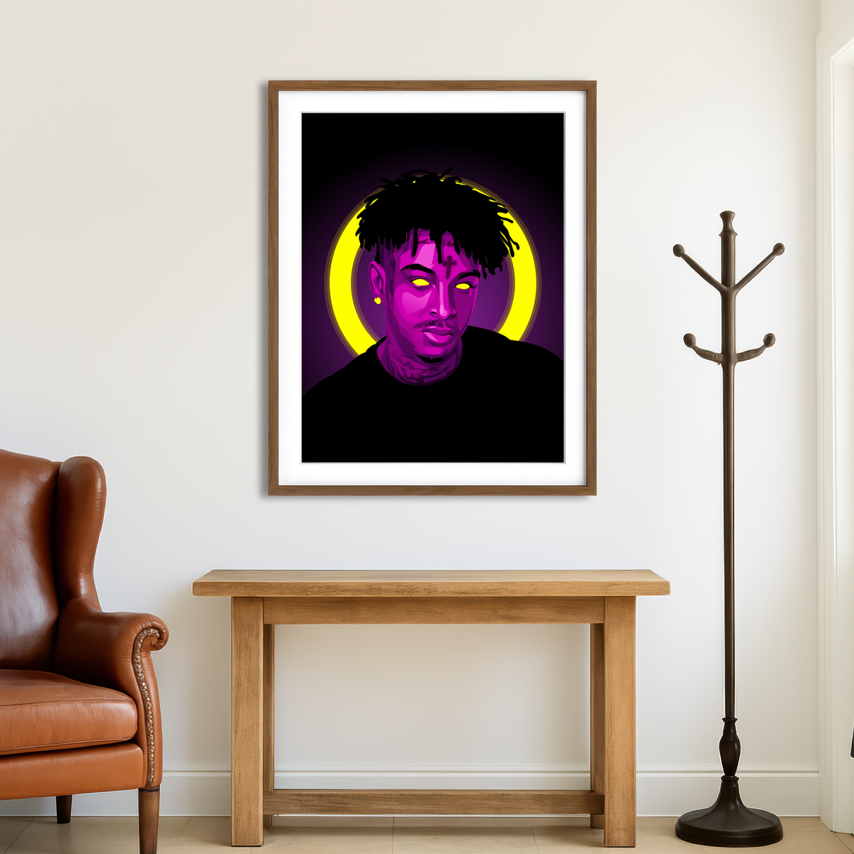 AUTO-MOCKUP ROOM | 21 Savage Wall Art