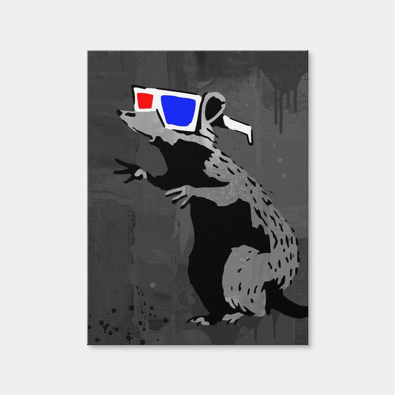 AUTO-MOCKUP WHITE | 3D Rat | 1 Piece | Gallery Wrap Canvas | group=3x4