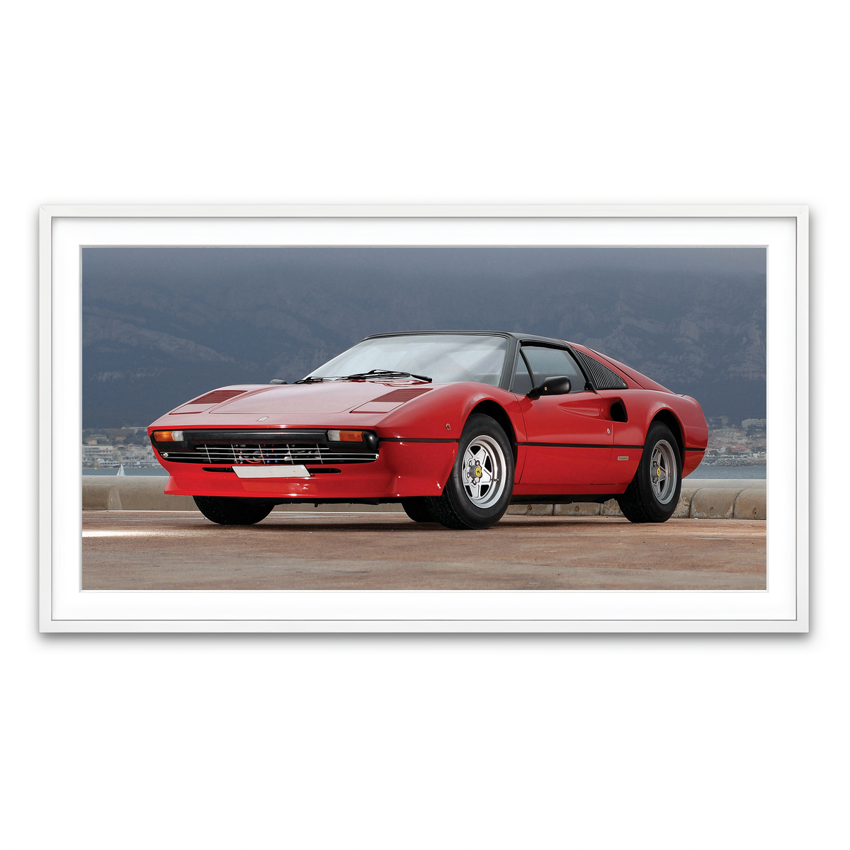 Framed Print 2x1 White