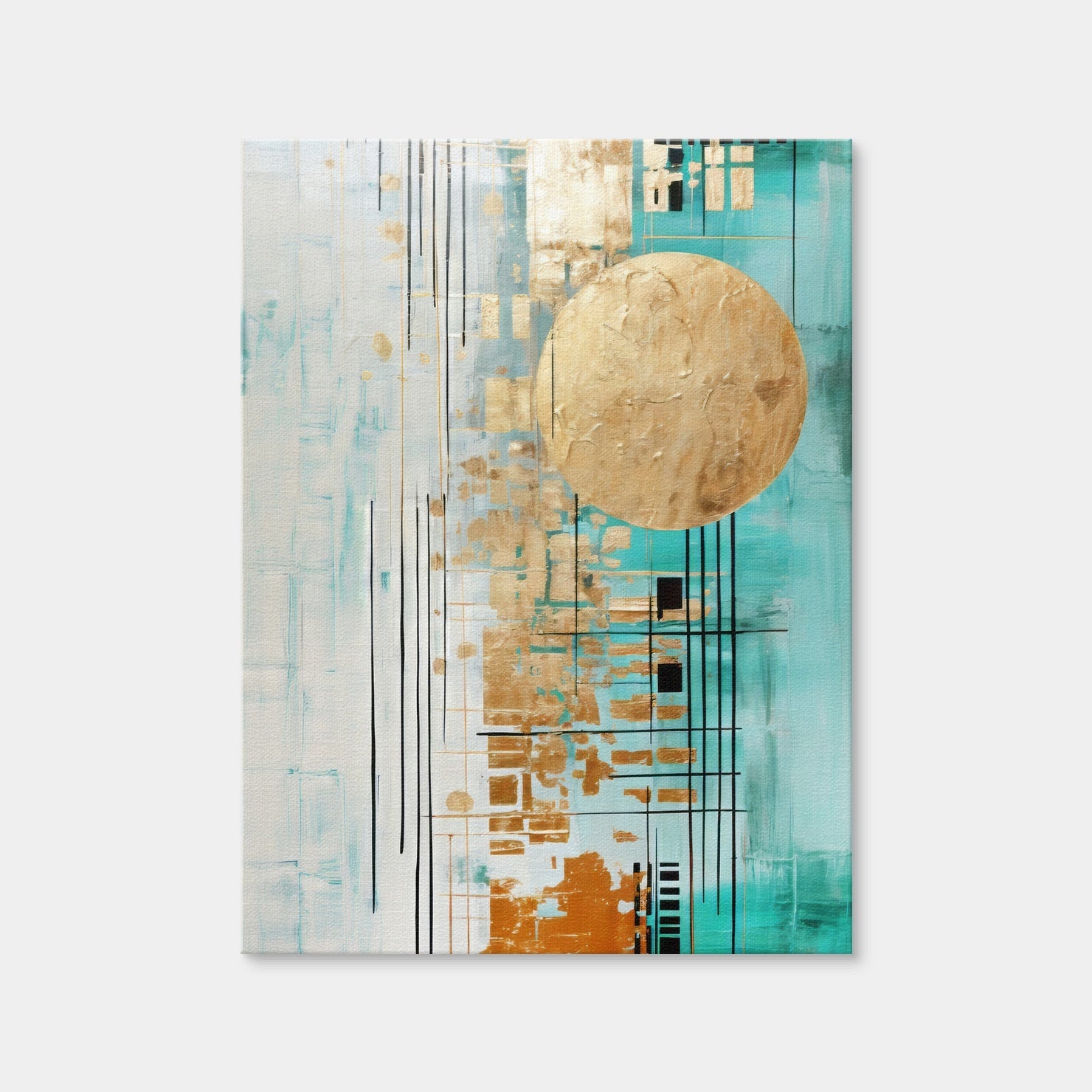 AUTO-MOCKUP WHITE | ABSTRACT ART Bright Day | 1 Piece | Gallery Wrap Canvas | group=3x4