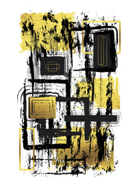 ABSTRACT ART Construction Plan Wall Art