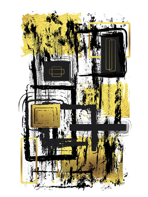 ABSTRACT ART Construction Plan Wall Art