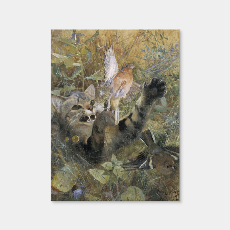 AUTO-MOCKUP WHITE | A Cat and a Chaffinch | 1 Piece | Gallery Wrap Canvas | group=3x4