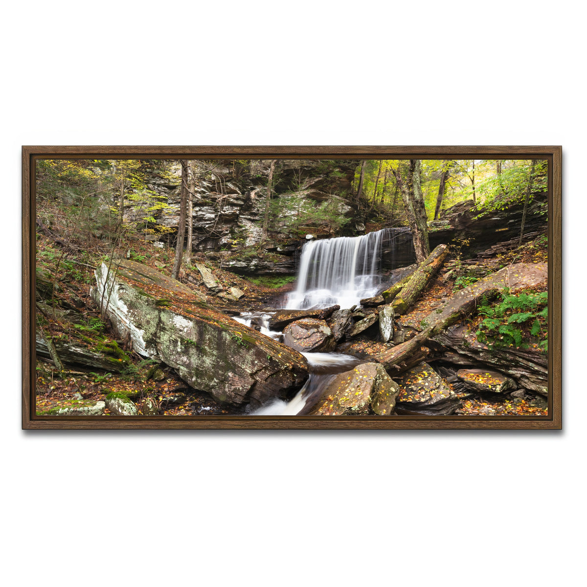 AUTO-MOCKUP WHITE | A Classic Scene | 1 Piece | Walnut Frame | group=2x1