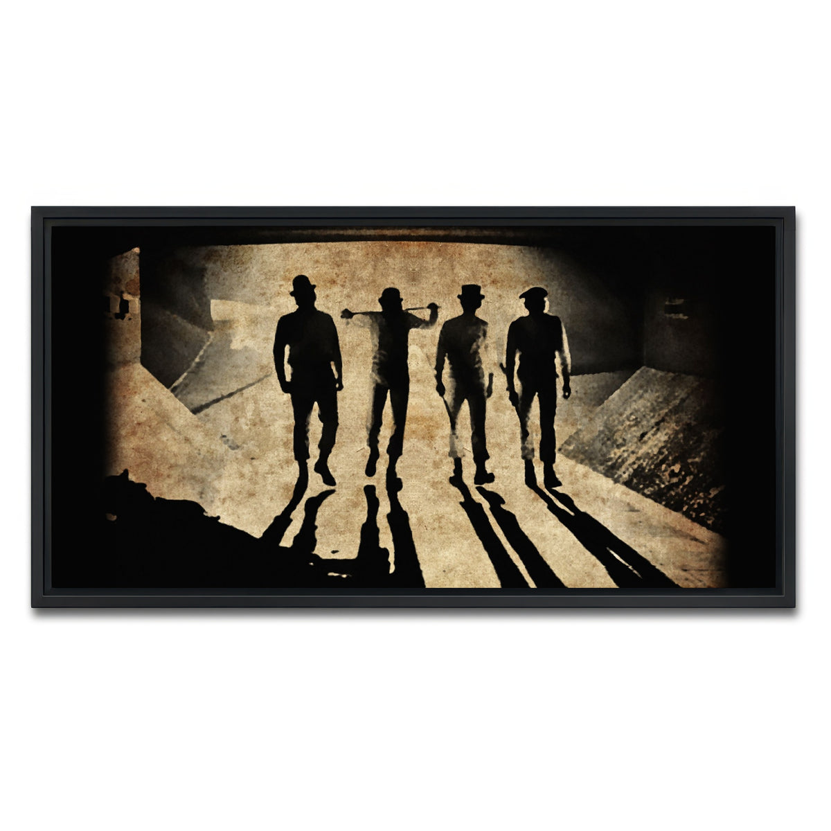 AUTO-MOCKUP WHITE | A Clockwork Orange Shadows | 1 Piece | Black Framed Canvas | group=2x1