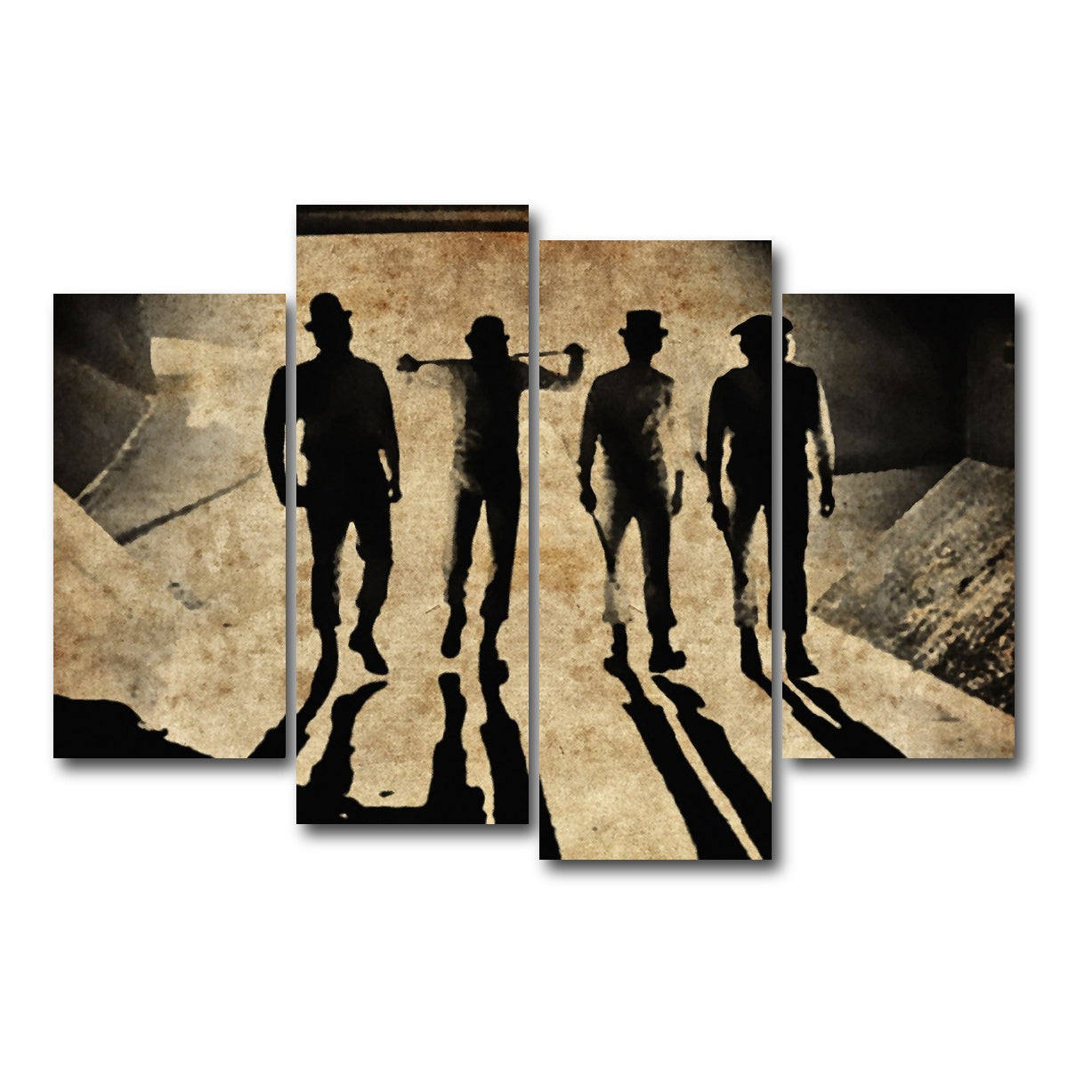 AUTO-MOCKUP WHITE | A Clockwork Orange Shadows | 4 Piece | Gallery Wrap Canvas | group=4_short