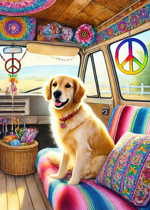 A Hippie Dog Wall Art