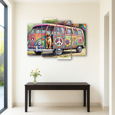 AUTO-MOCKUP ROOM | A Hippie Van with a Dog