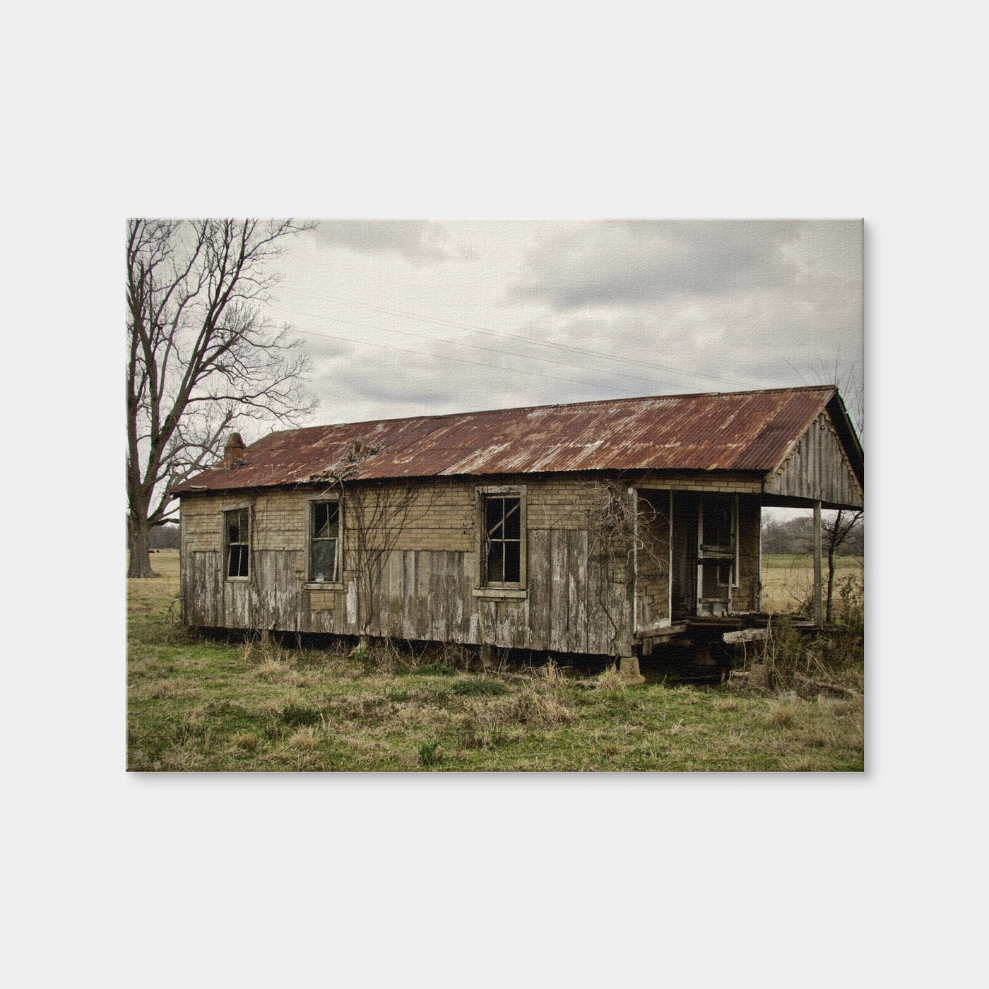 AUTO-MOCKUP WHITE | Abandoned Cabin Louisiana | 1 Piece | Gallery Wrap Canvas | group=4x3