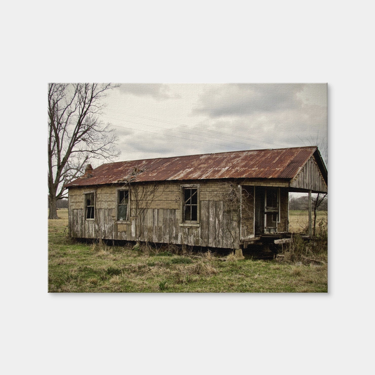AUTO-MOCKUP WHITE | Abandoned Cabin Louisiana | 1 Piece | Gallery Wrap Canvas | group=4x3