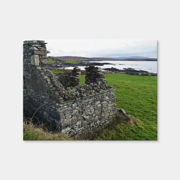 Abandoned House - Trafask, Ireland Wall Art — Canvas Wrap Format preview