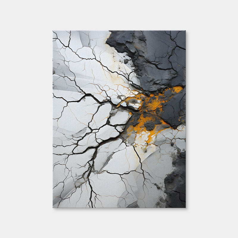 AUTO-MOCKUP WHITE | Abstract - Black Gold Shapes 15 | 1 Piece | Gallery Wrap Canvas | group=3x4