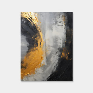 AUTO-MOCKUP WHITE | Abstract - Black Gold Shapes 1 | 1 Piece | Gallery Wrap Canvas | group=3x4