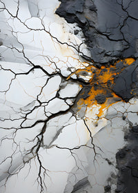 Abstract - Black gold shapes 15 Wall Art