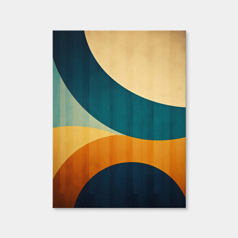 AUTO-MOCKUP WHITE | Abstract - Blue Gold Shapes 6 | 1 Piece | Gallery Wrap Canvas | group=3x4
