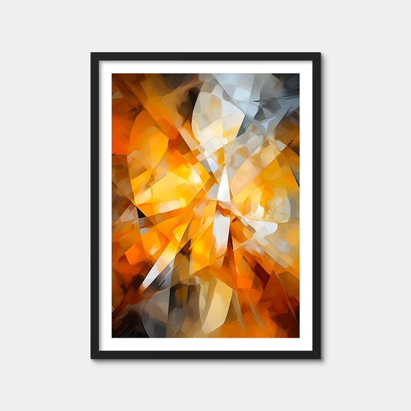 Abstract - Orange Shapes 2 Wall Art — Framed Print Format preview