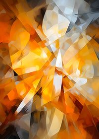 Abstract - Orange shapes 2 Wall Art