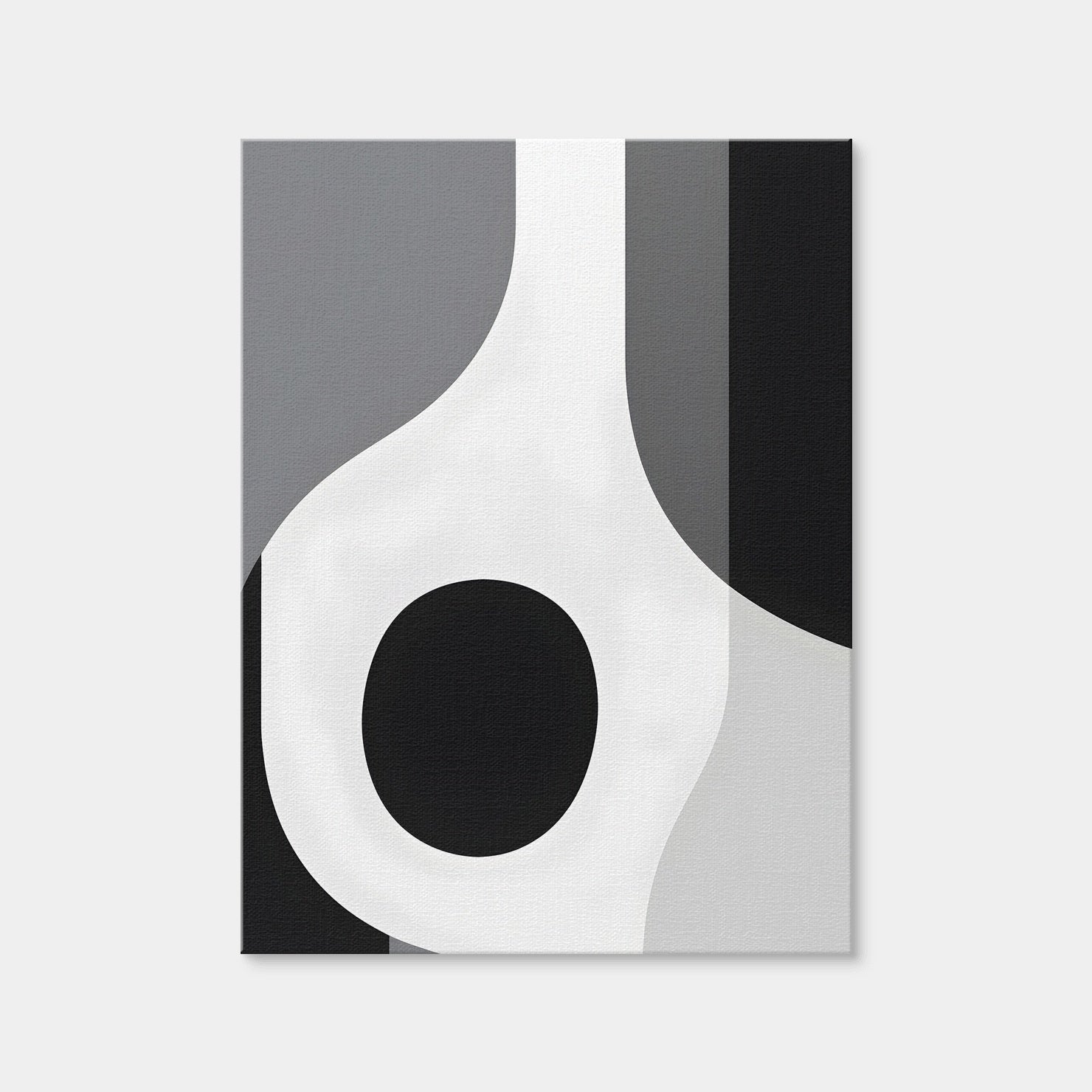 AUTO-MOCKUP WHITE | Abstract - Shapes Series B&W 1 | 1 Piece | Gallery Wrap Canvas | group=3x4
