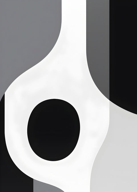 Abstract - Shapes series b&w 1 Wall Art