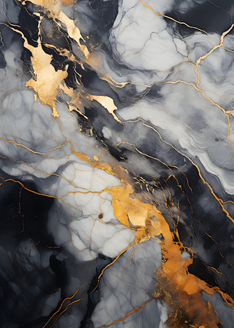 Abstract - White gold waves 8 Wall Art