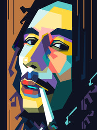Abstract Bob Marley Wall Art