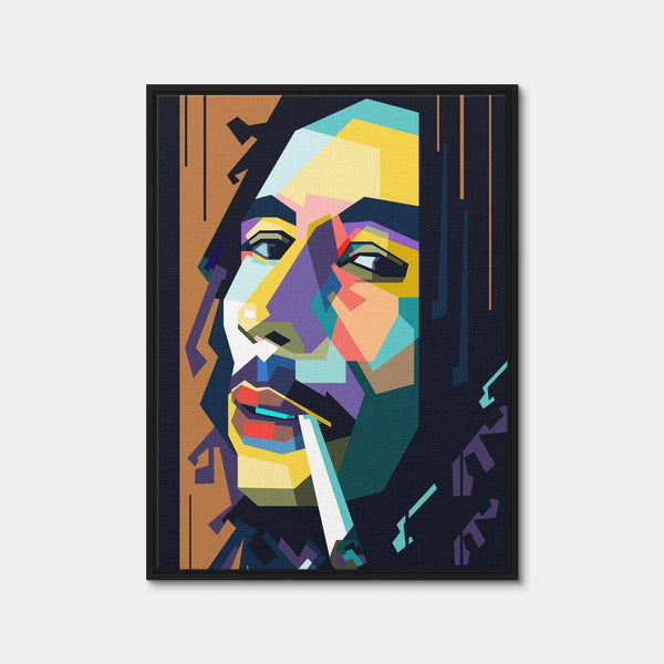 Abstract Bob Marley Wall Art — Framed Canvas Format preview