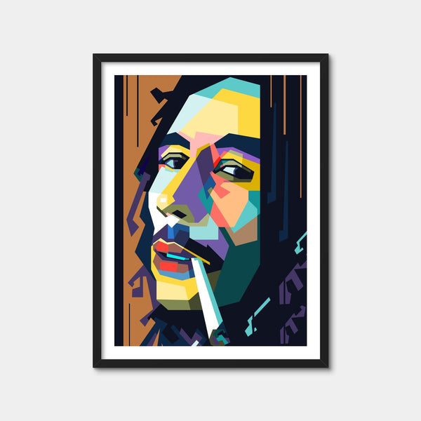 Abstract Bob Marley Wall Art — Framed Print Format preview