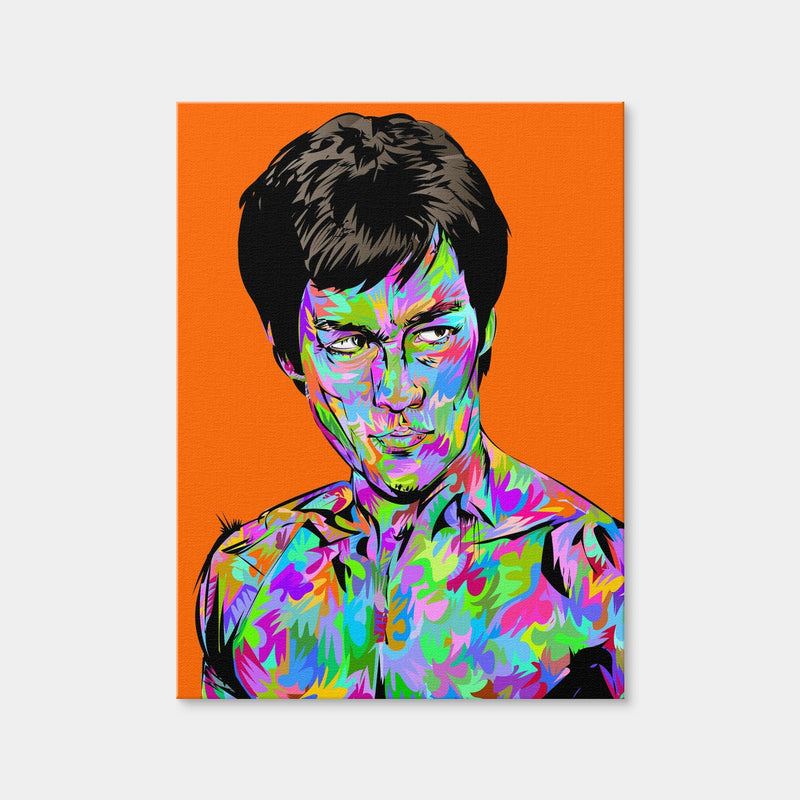 AUTO-MOCKUP WHITE | Abstract Bruce Lee | 1 Piece | Gallery Wrap Canvas | group=3x4
