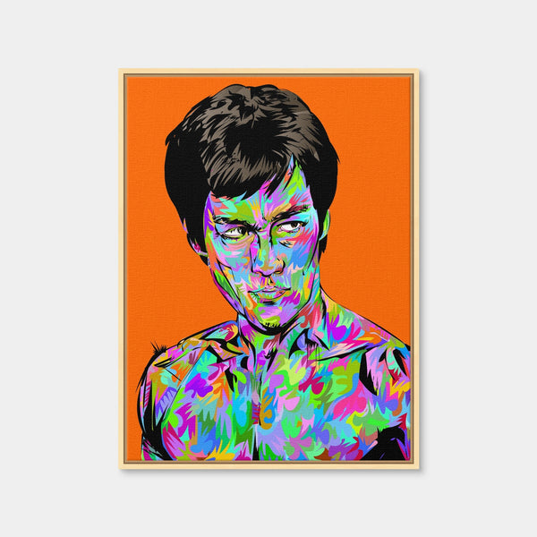 Abstract Bruce Lee Wall Art — Framed Canvas Format preview