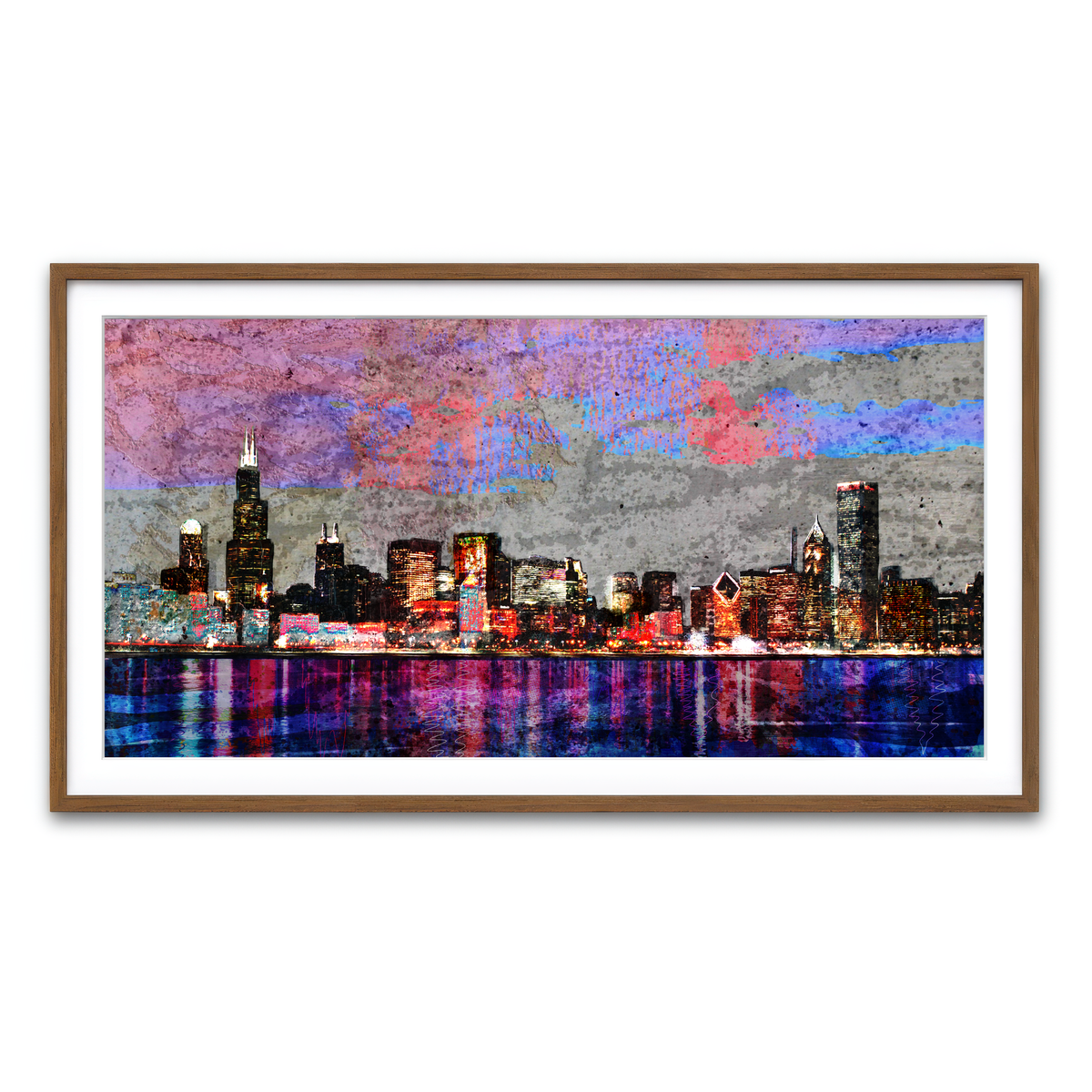 Framed Print 2x1 Walnut