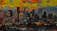 Abstract Denver Skyline Wall Art