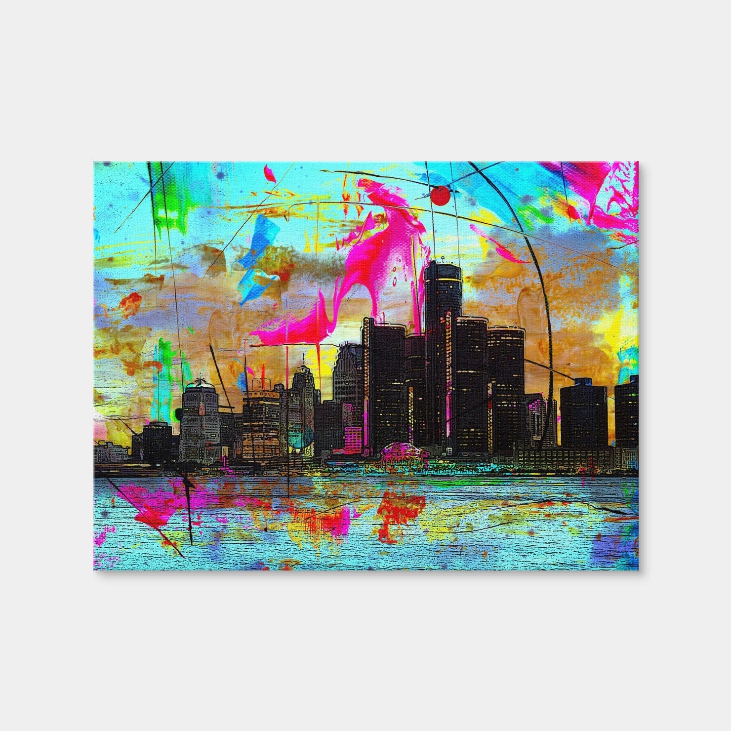 AUTO-MOCKUP WHITE | Abstract Detroit | 1 Piece | Gallery Wrap Canvas | group=4x3