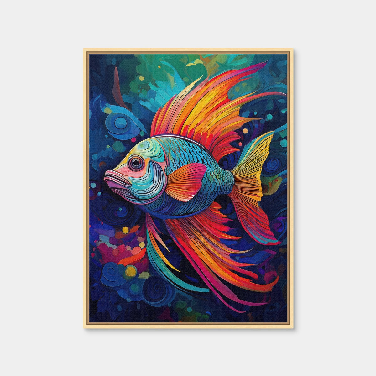 Abstract Fish Modern Art Wall Art