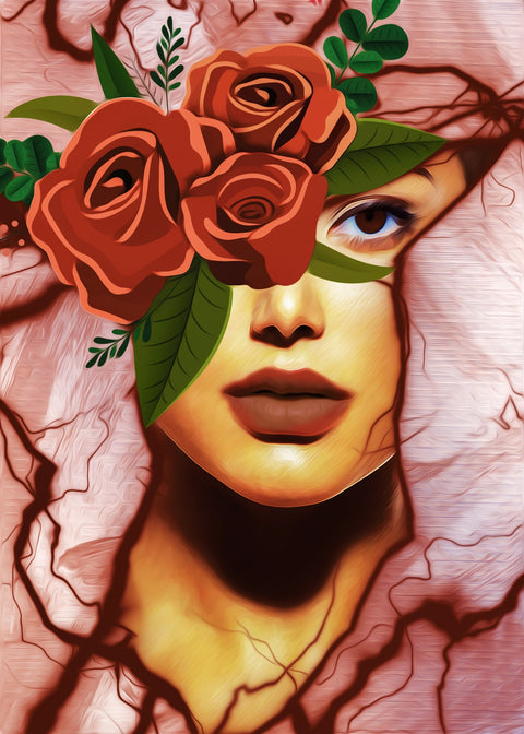 Abstract Girl Wall Art