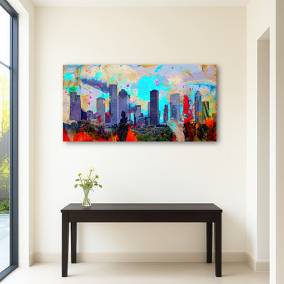 AUTO-MOCKUP ROOM | Abstract Houston Skyline