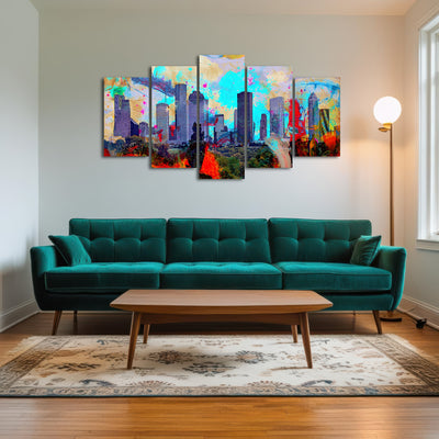 AUTO-MOCKUP ROOM | Abstract Houston Skyline