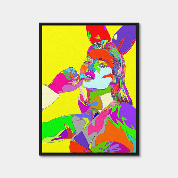 Abstract Kate Moss Wall Art — Framed Canvas Format preview
