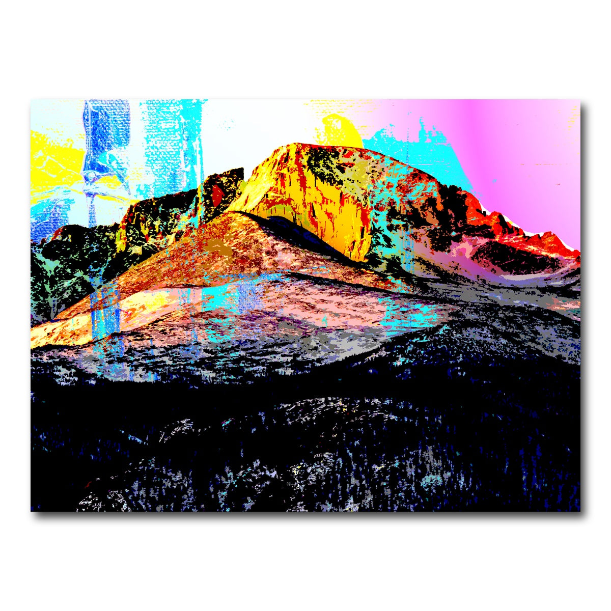 AUTO-MOCKUP WHITE | Abstract Longs Peak | 1 Piece | Gallery Wrap Canvas | group=4x3