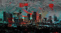 Abstract Los Angeles Skyline Wall Art