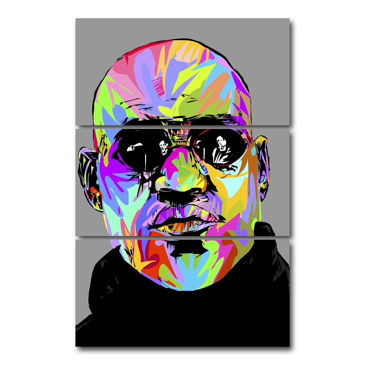 AUTO-MOCKUP WHITE | Abstract MORPHEUS | 3 Piece | Gallery Wrap Canvas | group=12x24_stacked