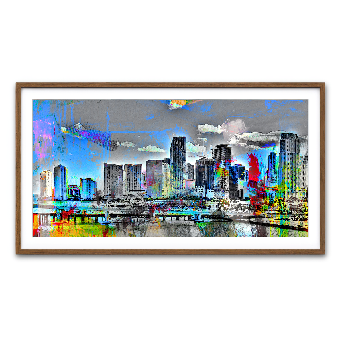 Framed Print 2x1 Walnut