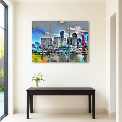 AUTO-MOCKUP ROOM | Abstract Miami Skyline