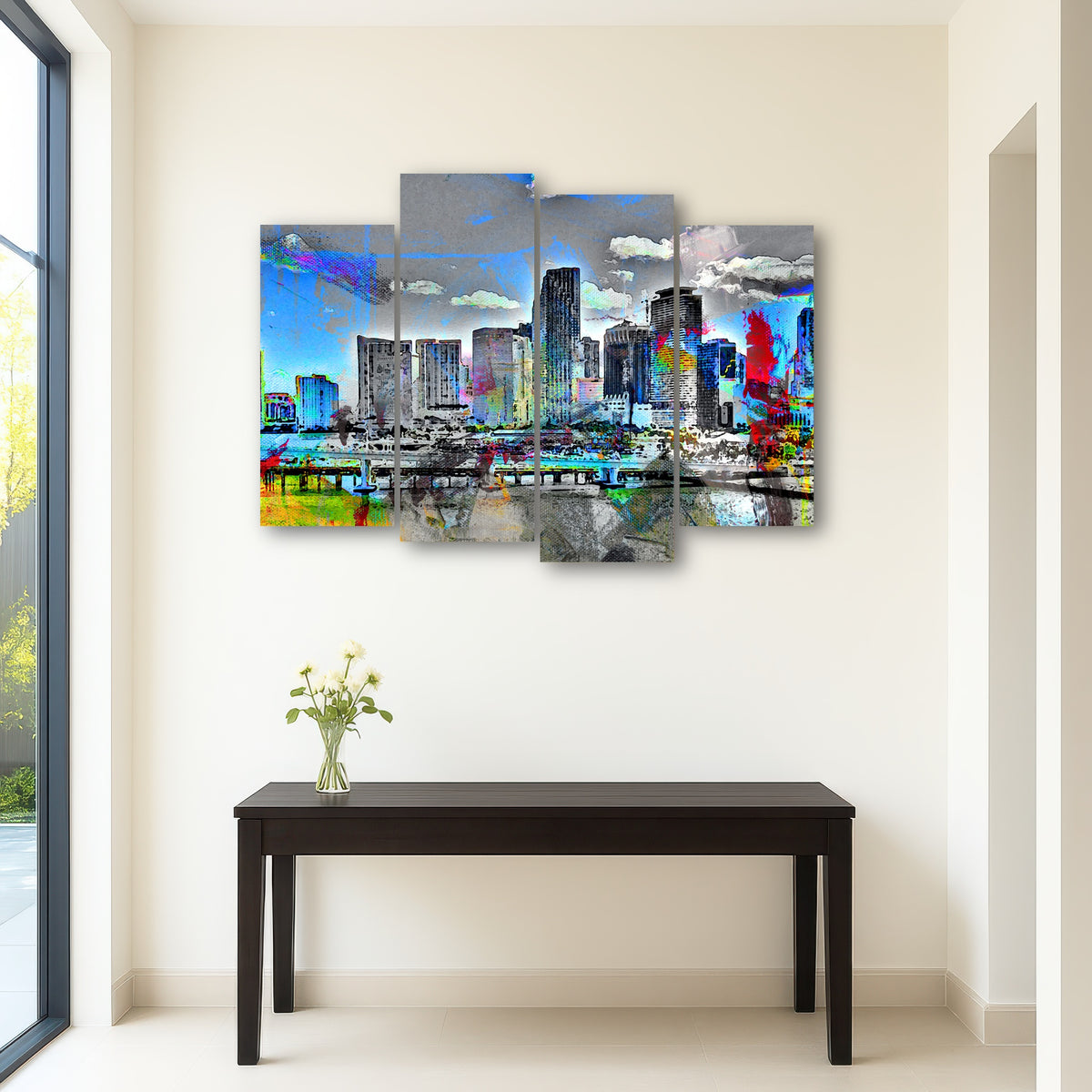AUTO-MOCKUP ROOM | Abstract Miami Skyline