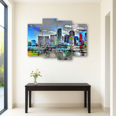 AUTO-MOCKUP ROOM | Abstract Miami Skyline