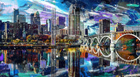 Abstract Minneapolis Skyline Wall Art