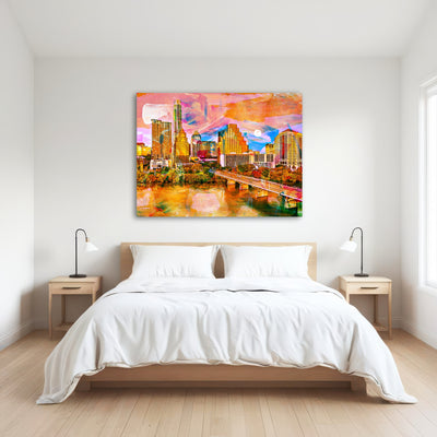 AUTO-MOCKUP ROOM | Abstract Moon Over Austin