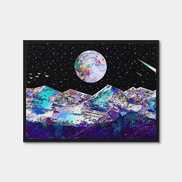 Abstract Moon Wall Art — Framed Canvas Format preview