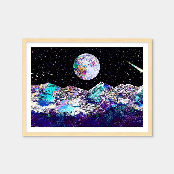Abstract Moon Wall Art — Framed Print Format preview