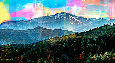 Abstract Pikes Peak Wall Art